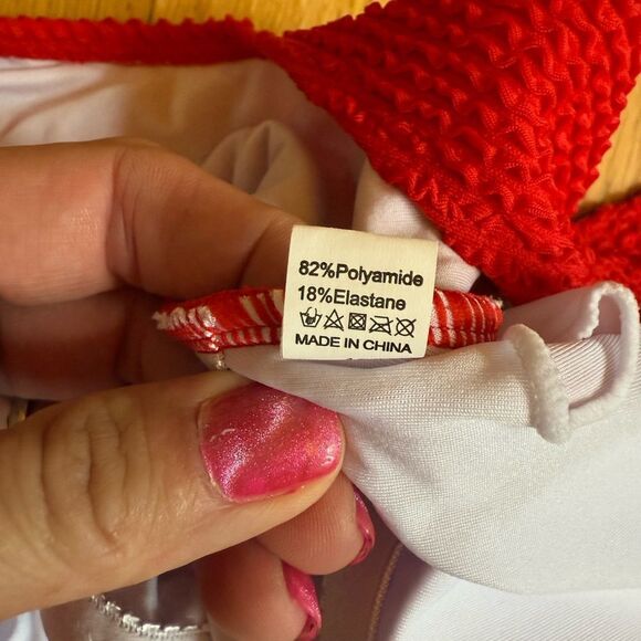 Limeeke Women One Piece Swimsuit Solid Ribbed Scoop Neck Low Back NWOT - Picture 6 of 6